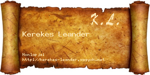 Kerekes Leander névjegykártya