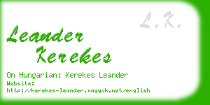 leander kerekes business card